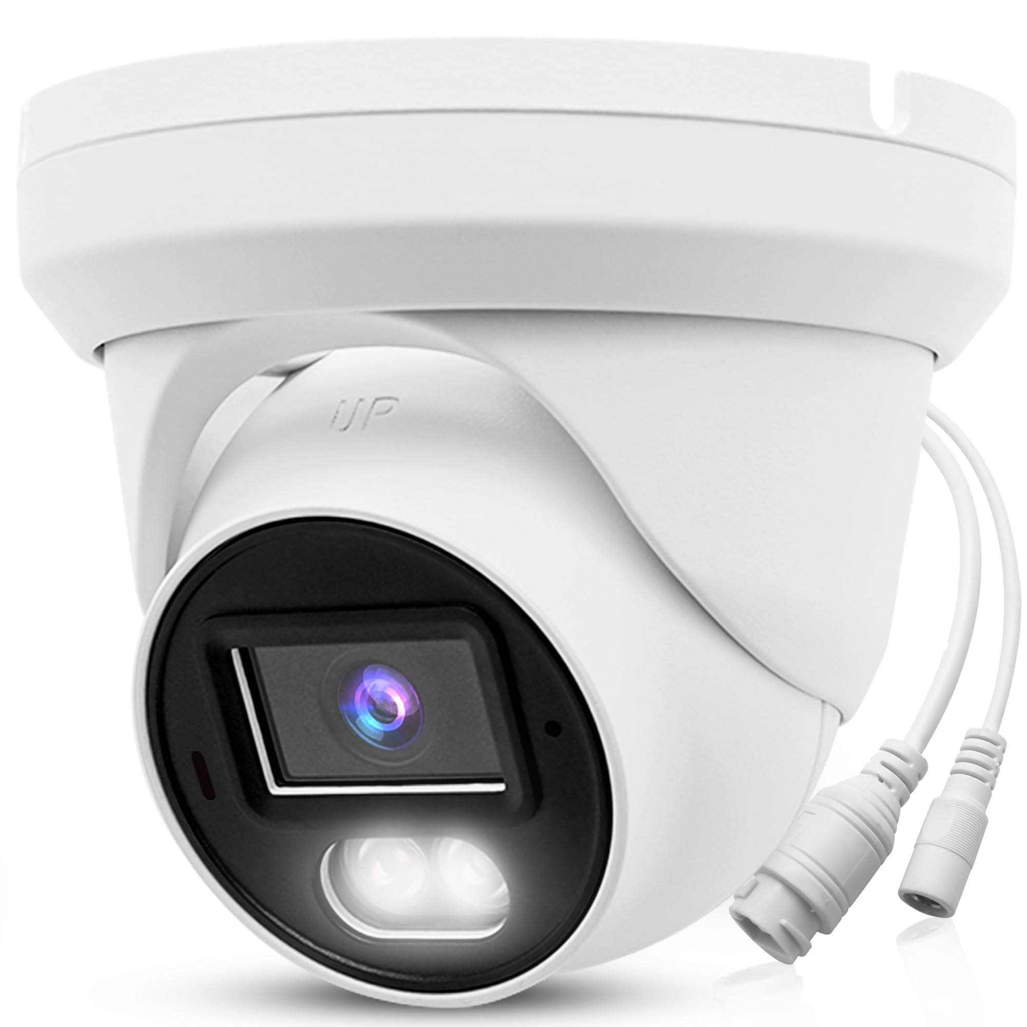 Real HD 8MP 4K PoE IP Full Color Night Vision Security Camera with 8MP Ultra Resolution (3840 x 2160) monitoring a house