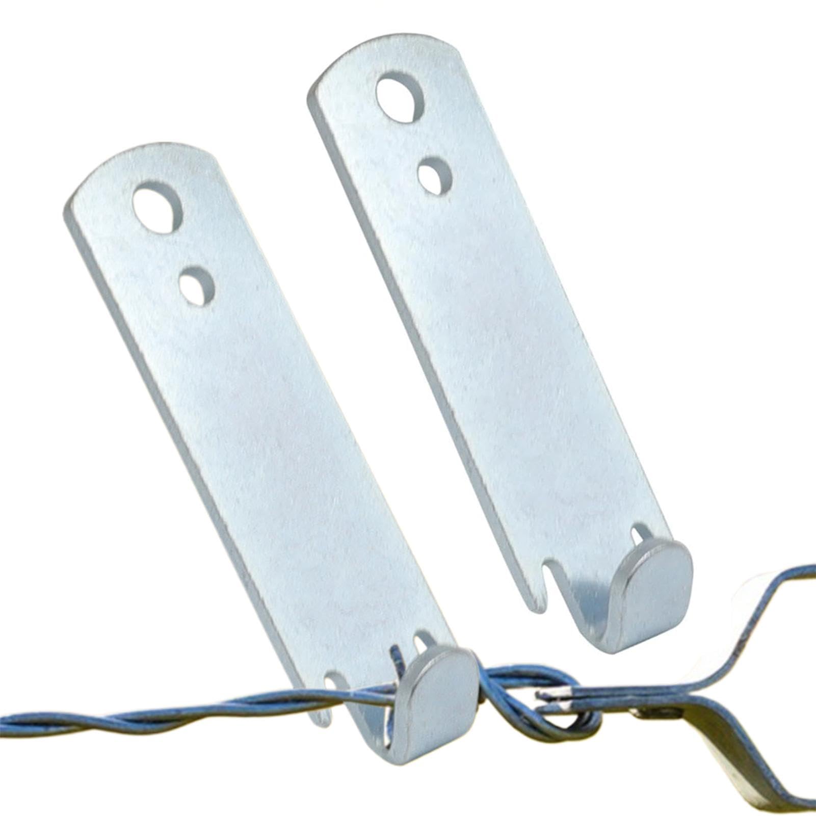Herramientas para cercas de alambre,Herramienta tensora de alambre para cercas | 2 herramientas tensoras de alambre resistentes de acero para clips de poste en T - Herramienta multifuncional