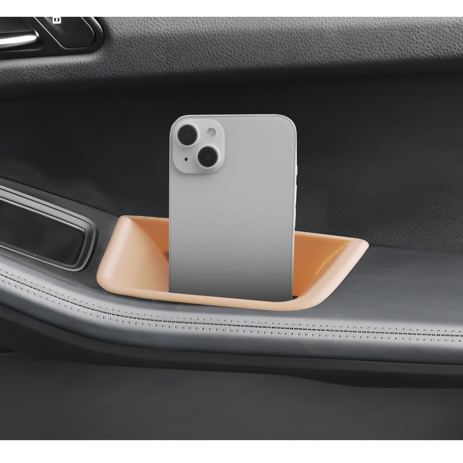 LUWU Door Tray Organizer Compatible with 2015-2026 Porsche Macan S/T/GTS Accessories Center Console Organizer Armrest Console Storage Box Insert Tray ABS Material Beige 4PCS (Not for Macan EV)