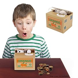 Piggy Bank Steal Coin Box Electronic Money Bank Cute Money Saving Box with Smart Voice Prompt, Great Gift for Boys Girls Kids in Birthday New Year Christmas (Cute Kitty)