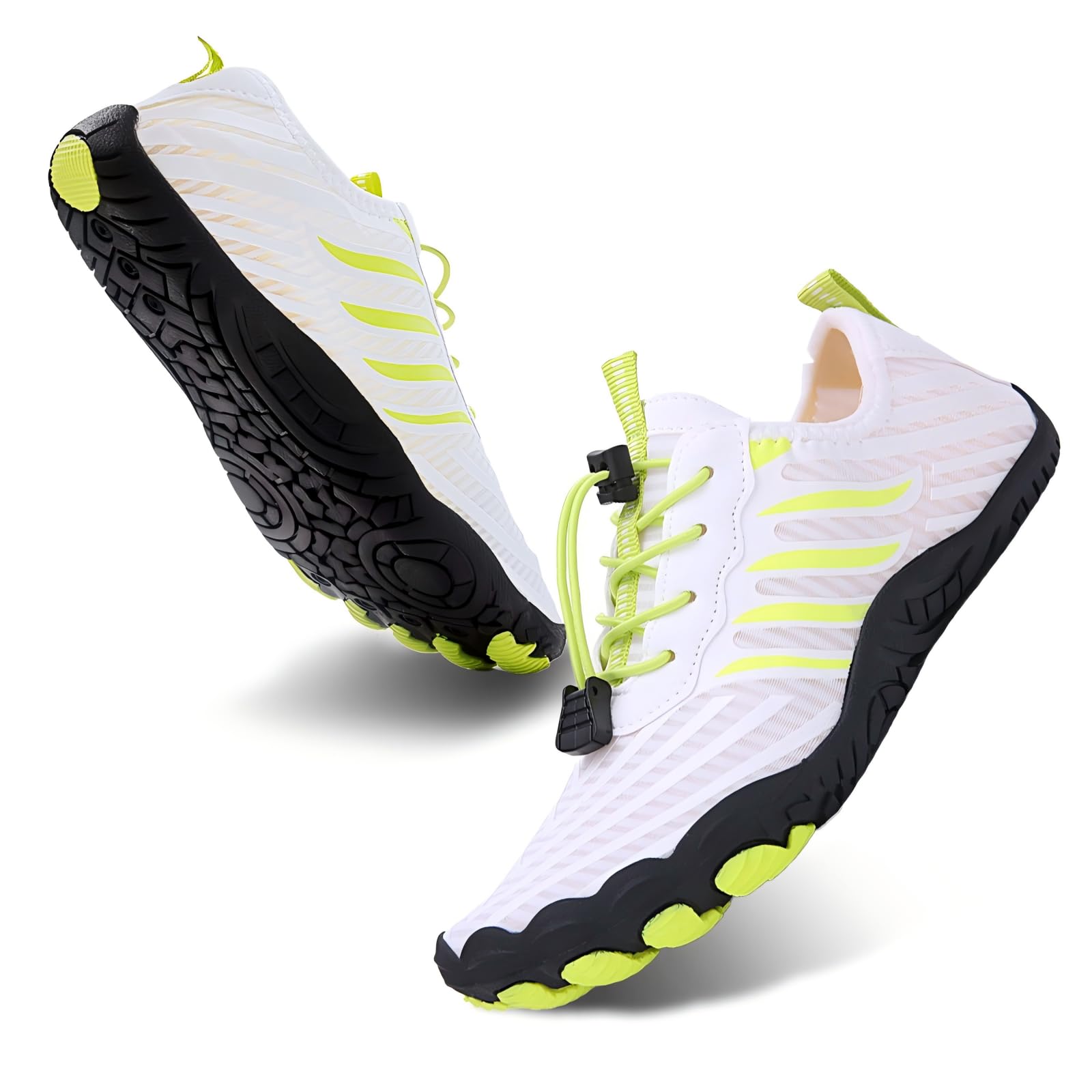 Cridano Grounded Footwear for Women Men, Barefoot Shoes Non-Slip Wide Toe, Hike Lightweight Drop Zero Quick-Dry Breathable(White, Adult, Men, 7, Numeric, US Footwear Size System, Medium)