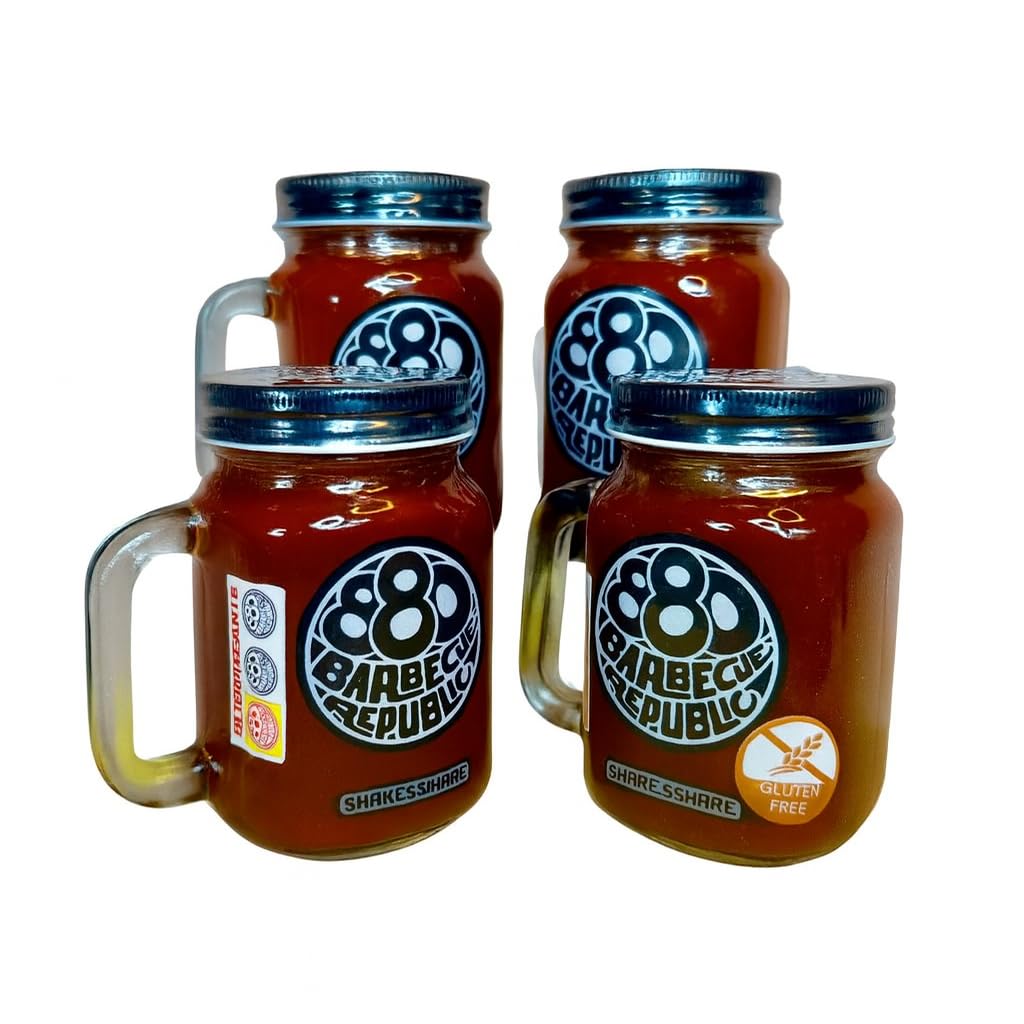 Salsa Barbacoa 880 BBQ – Pack de 4 Jarras (2 POCO PICANTES + 2 PICANTES)