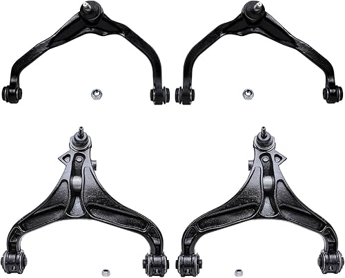 Miniatura 199 de Detroit Axle - Kit de 4 brazos de control delanteros para Chrysler 300 Dodge Challenger Charger Magnum, 2 brazos de control delantero inferiores con