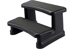 BACKYARD EXPRESSIONS Universal Spa & Hot Tub Steps, No-Slip Grip