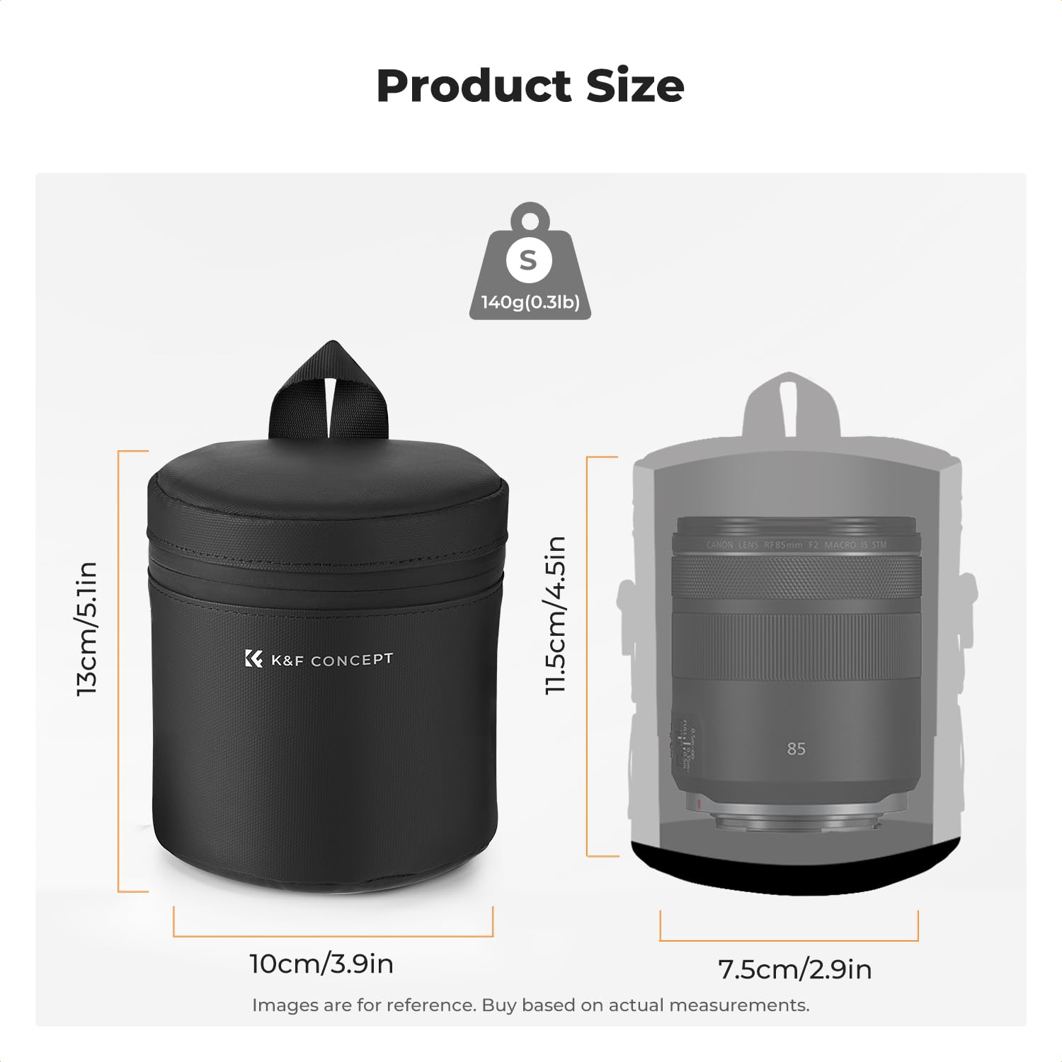K&F CONCEPT Custodia per Obiettivo con Soffiatore d'Aria, Borsa Obiettivo Impermeabile e Antishock, Protezione per Lenti Fotocamera DSLR/SLR