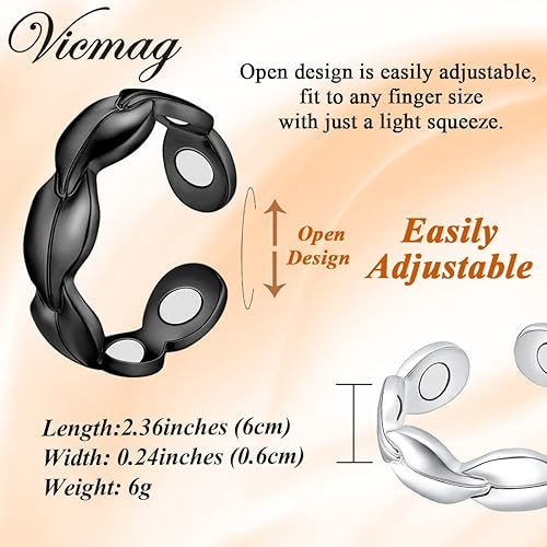 Miniatura 2 de Vicmag Anillo de cobre para mujer, anillo de cobre para mujer, dedos pulgar y regalo del día de San Valentín