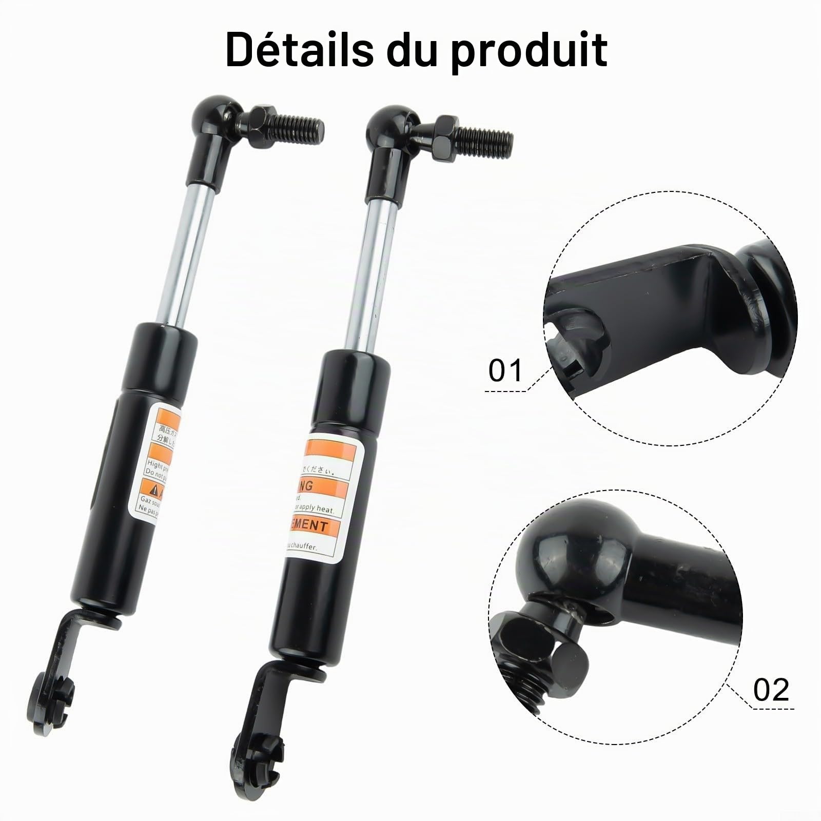 Lot de 2 vérins de Levage de Moto en Aluminium de Rechange pour T-Max 530/T-MAX 500