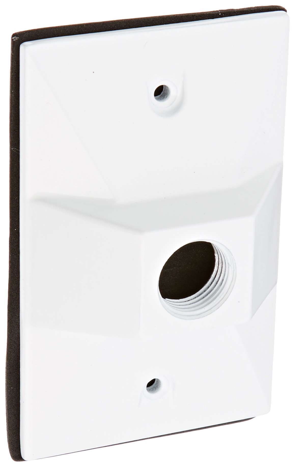 RAB Lighting R14-1W Rectangular Weatherproof Metal Cover with 1 Hole, Aluminum, 4-5/8