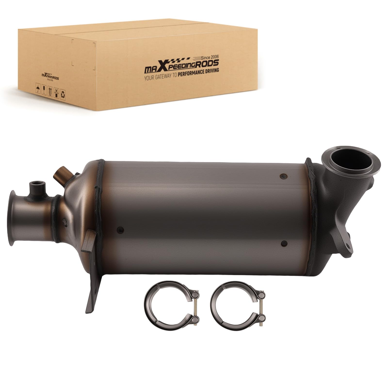 maXpeedingrods Filtr cząstek stałych DPF Euro 4 do VW Transporter Multivan T5 2.5 TDI filtr cząstek stałych sadzy 7H0254700LX 7H0254700PX