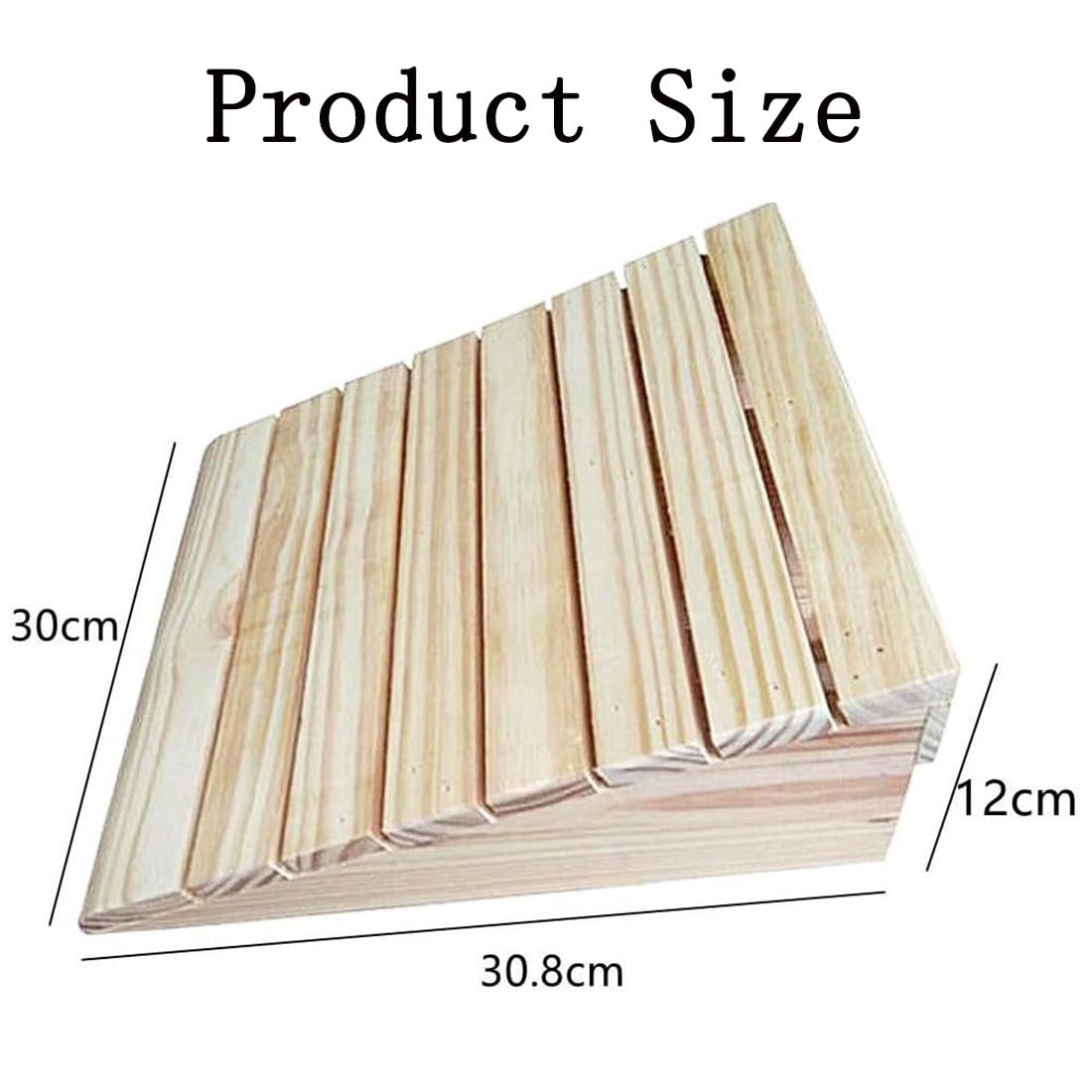 Rampa De Umbral,Rampa Acceso Coche Portátil,Rampas De Bordillo,Rampa para Silla De Ruedas,Molduras De Madera Listones para Puerta, Escaleras,Escalones,30.8 * 30 * 12CM
