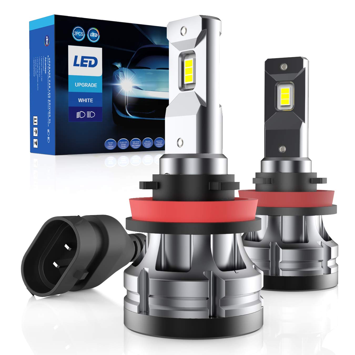 Otium H11/H8/H9 LED Headlight Bulbs (Silver)