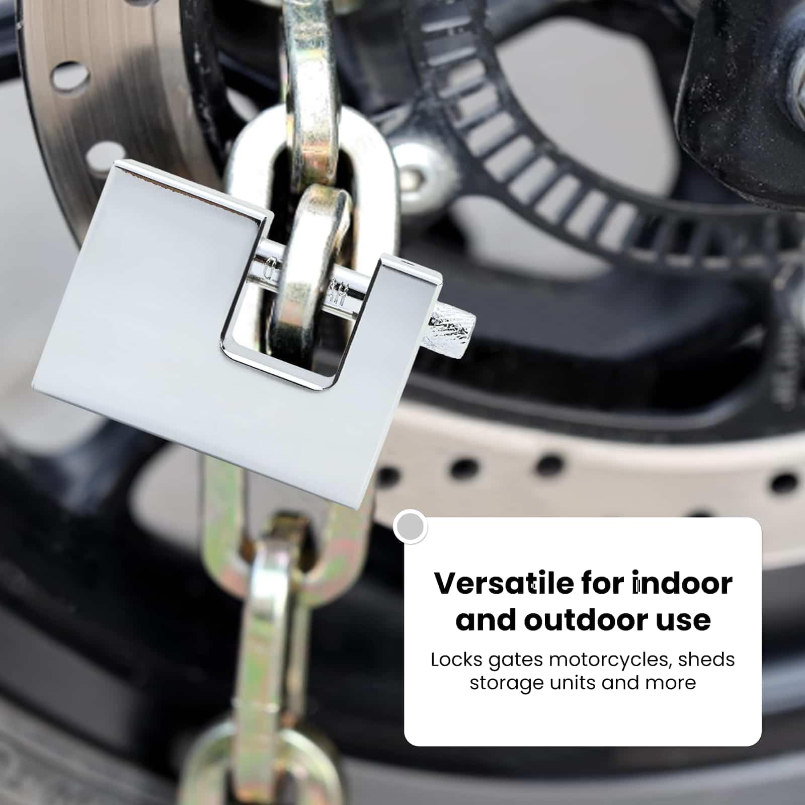 vidaXL Candado 12 pcs Plateado Acero, Candado Moderno, Resistente al Agua, Seguro y Duradero, Cadena fiable para Uso en casa y al Aire Libre