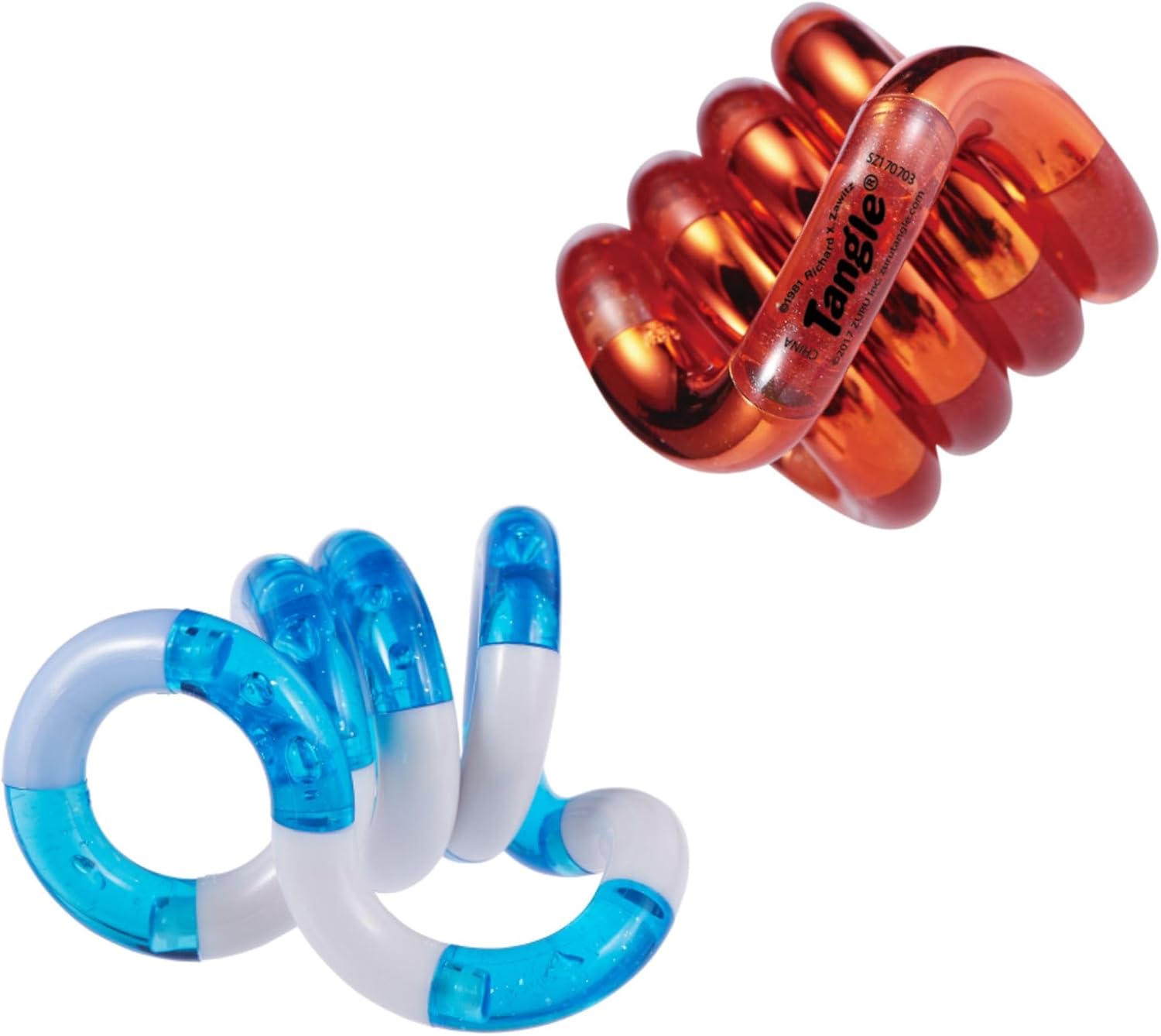Tangle® Crush 2-Pack Fire and Ice – Twist Fidgets for Boys and Girls – Tangle Jr Fidget Toys