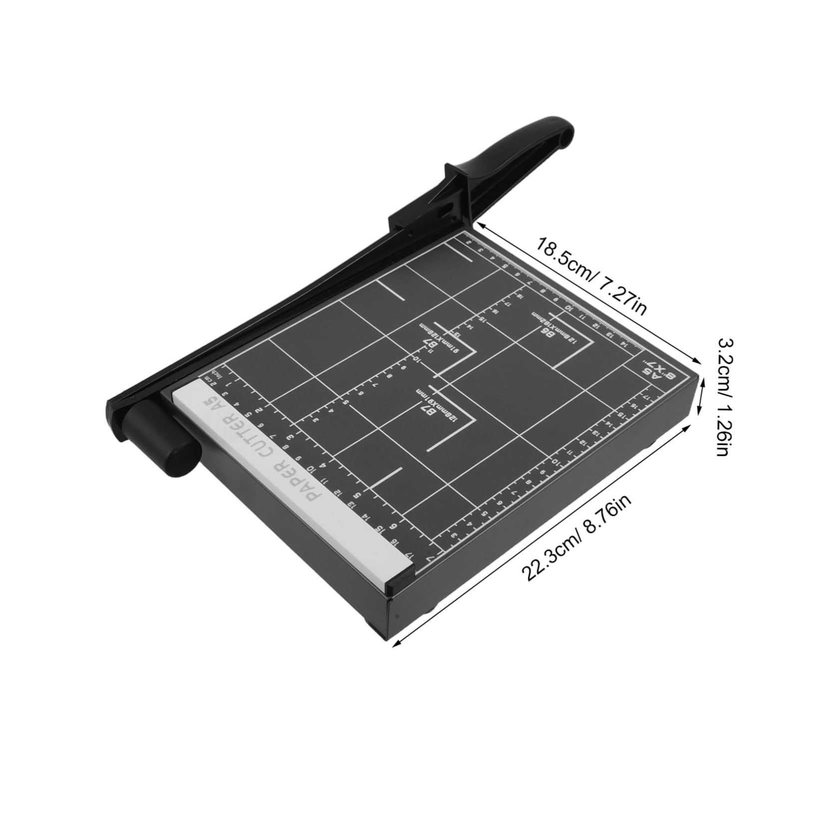 12 Fogli Taglierina per Carta da Ufficio con Base in Metallo Rinforzata Capacità Taglio Fino Lama di Precisione per Foto e Progetti di Scrapbooking Design Sicurezza con Blocco