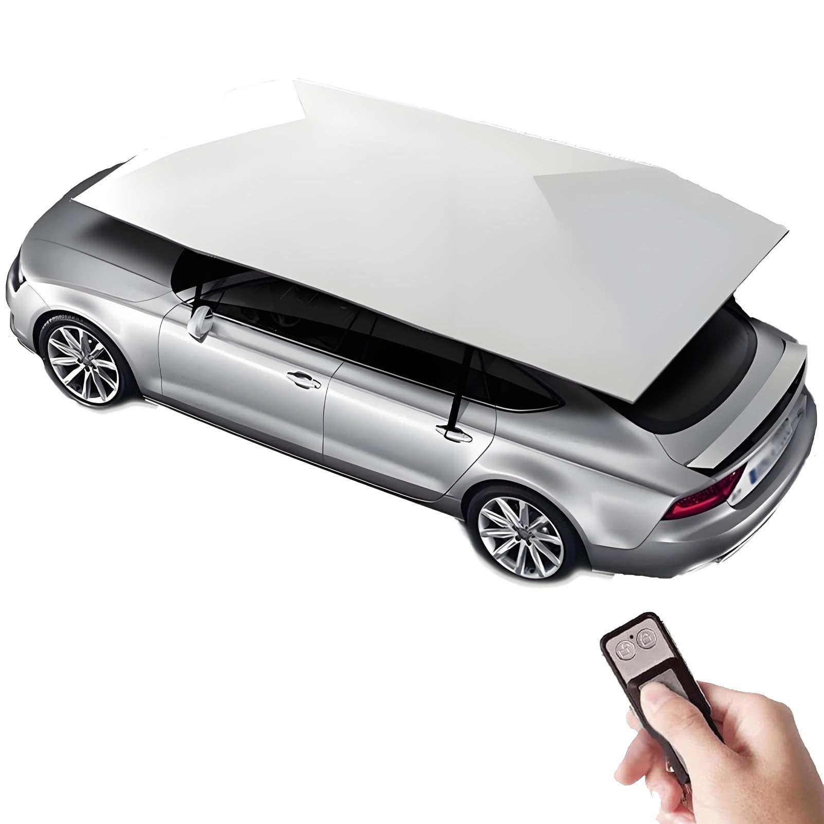 Housse de tente automatique pour abri de voiture - Pliable et mobile - Support extérieur - Protection UV pour voiture - Abri étanche pour véhicule