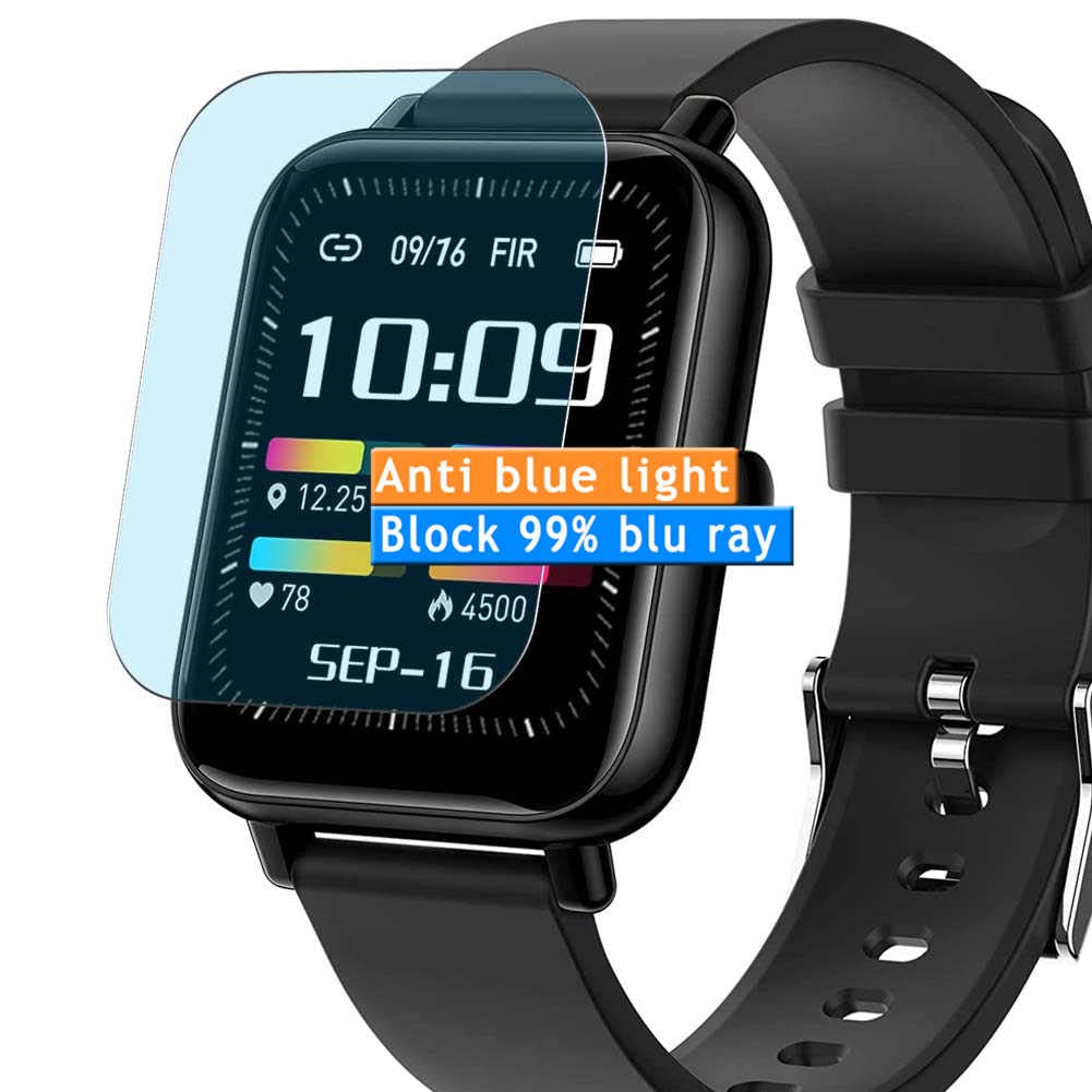 Vaxson 3-Pack Anti Blue Light Screen Protector, compatible with DANGKIE IDEALROYAL P22 PLUS 1.69" Smart Watch smartwatch, TPU Guard Film Protectors Sticker [NOT Tempered Glass]