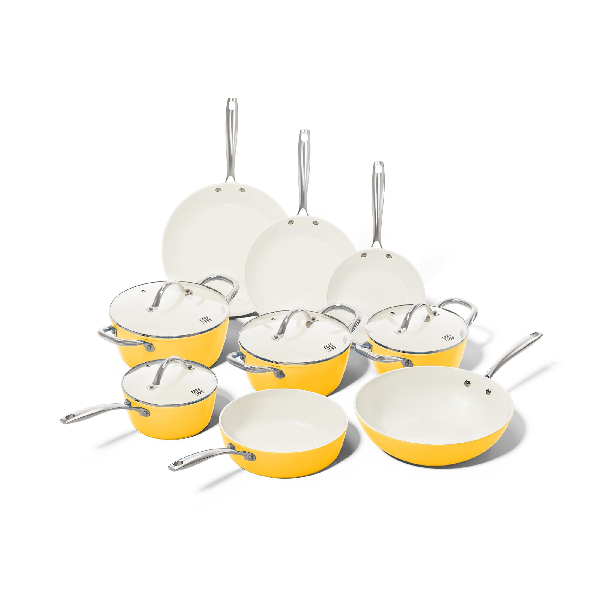 Batterie de cuisine céramique 9 pièces Cook & Pan antiadhésive et compatible induction