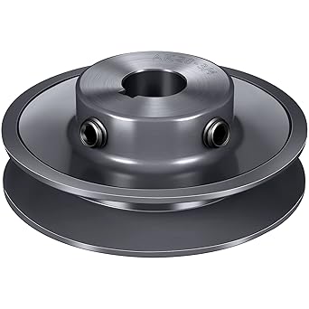 Mechanical Belt Pulley Single/Double Groove Web Sheave Bored-to-Size Belt Sheave Cast Iron Belt Section (AK28-3/4, Single Groove)