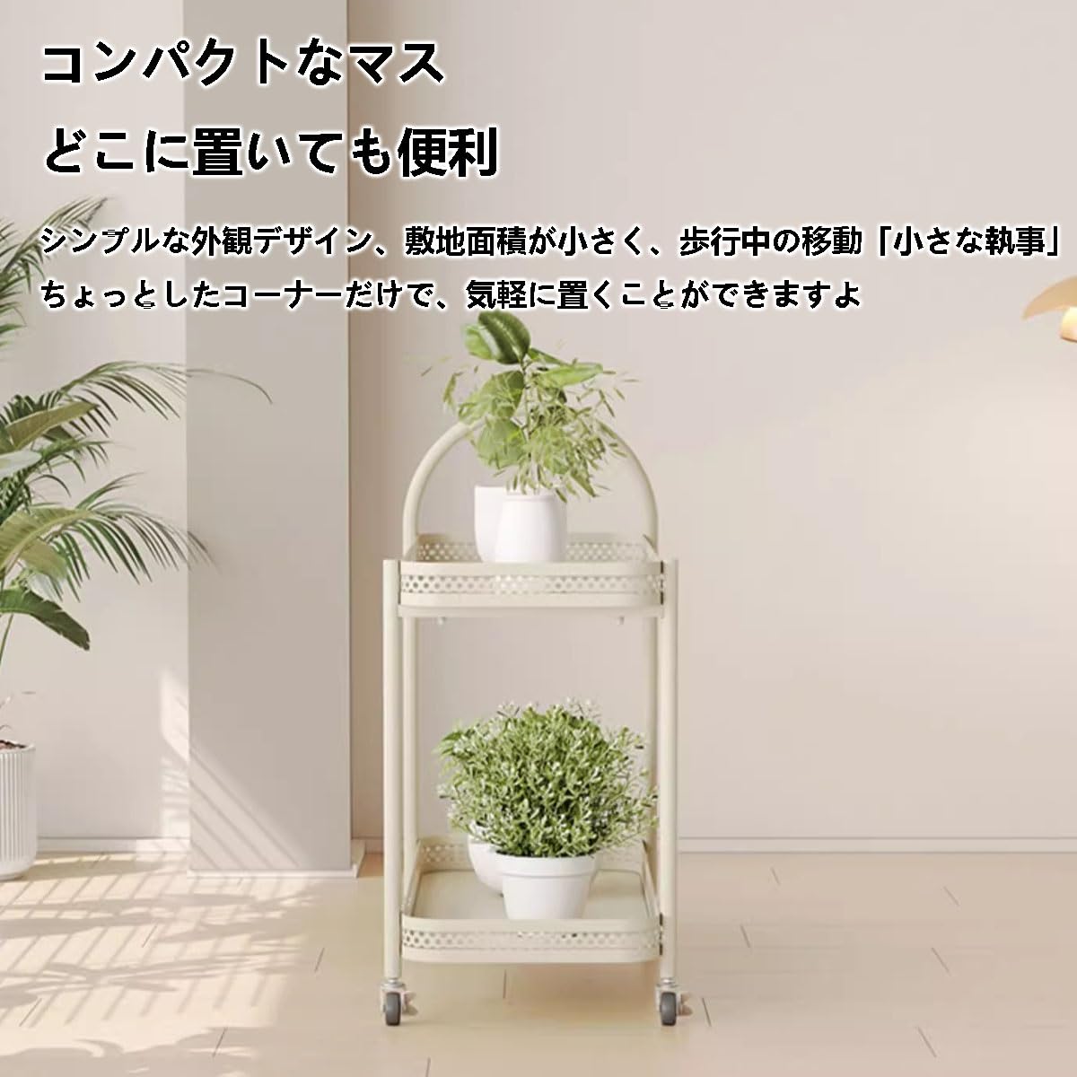 Amazon.co.jp: 植木鉢棚、床に落ちた植木棚、植物棚、二重置物、小型