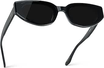 WearMe Pro - Women’s Narrow Cat-Eye Sunglasses: Acetate Frame and Anti-Reflective Lenses