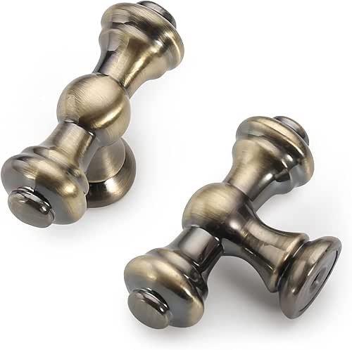 Asidrama 10 Pack Brushed Antique Brass Kitchen Cabinet Knobs Dresser