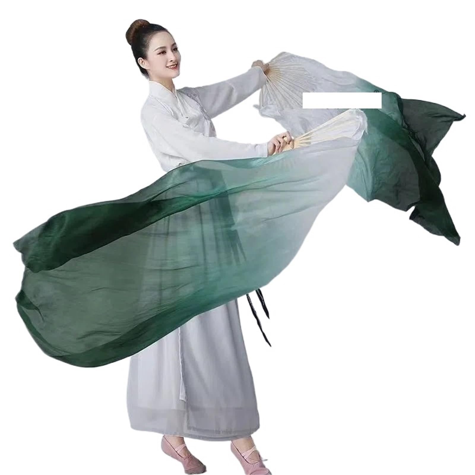 Éventail de danse en soie dégradée pour cours de danse classique Yangko et gala de fin d'année