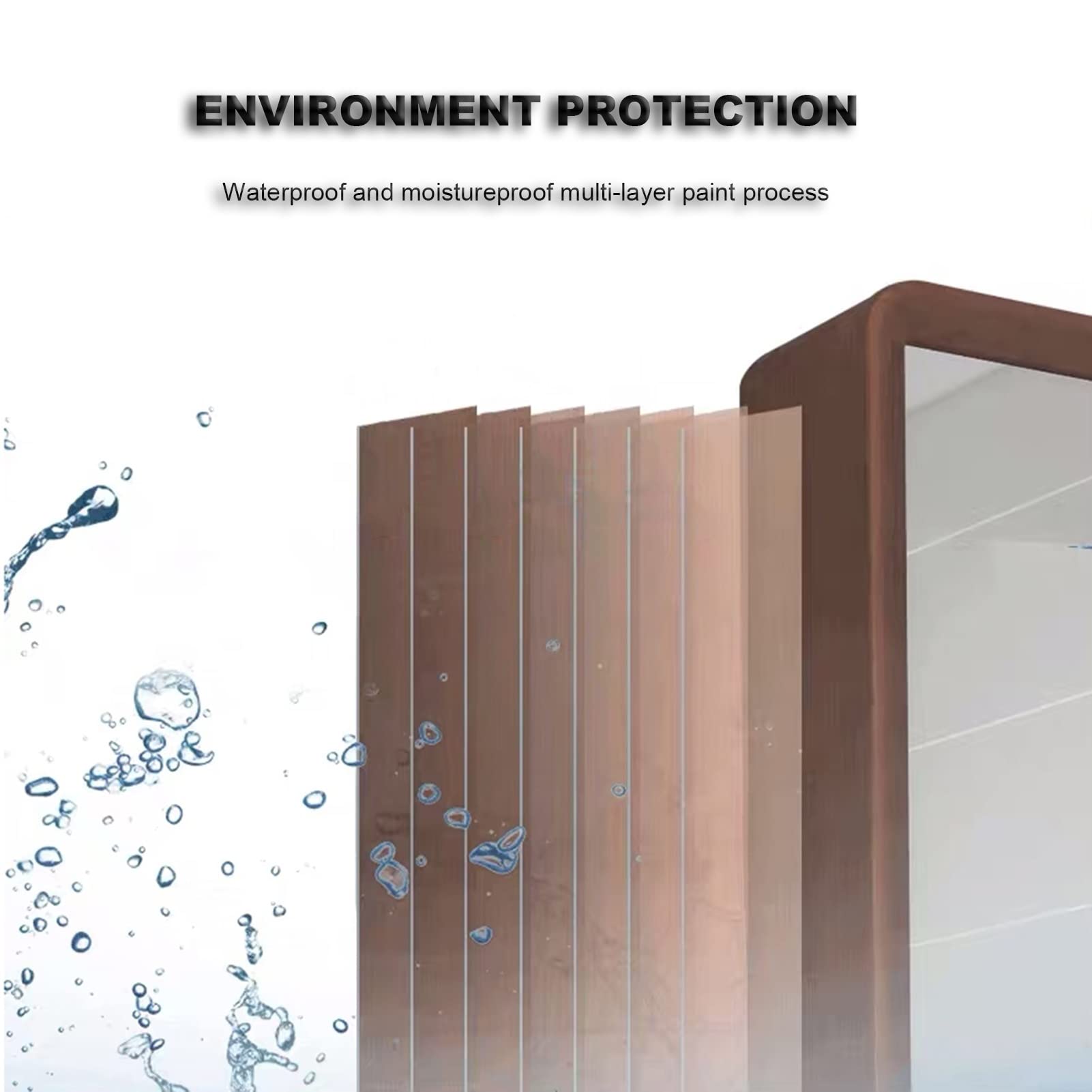 Armadietto da bagno a parete con luci LED e specchio anti-appannamentoElegante contenitore per cosmetici ed essenziali70x80x14 cmColore A