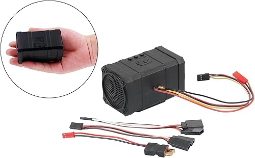 pistro RC Car Imitate Engine Sound Simulator System Set with Speaker for SCX10 TRX4 TRX6 D90 90046 90047 1:10 RC Rock Crawler DIY Upgrade Parts - Double Sound Channel(Double Sound Channel)