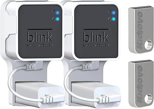Miniatura 8 de Unidad flash USB de 256 GB y soporte de pared para Blink Sync Module 2 con cable corto, ahorra espacio, sin cables desordenados, soporte de montaje