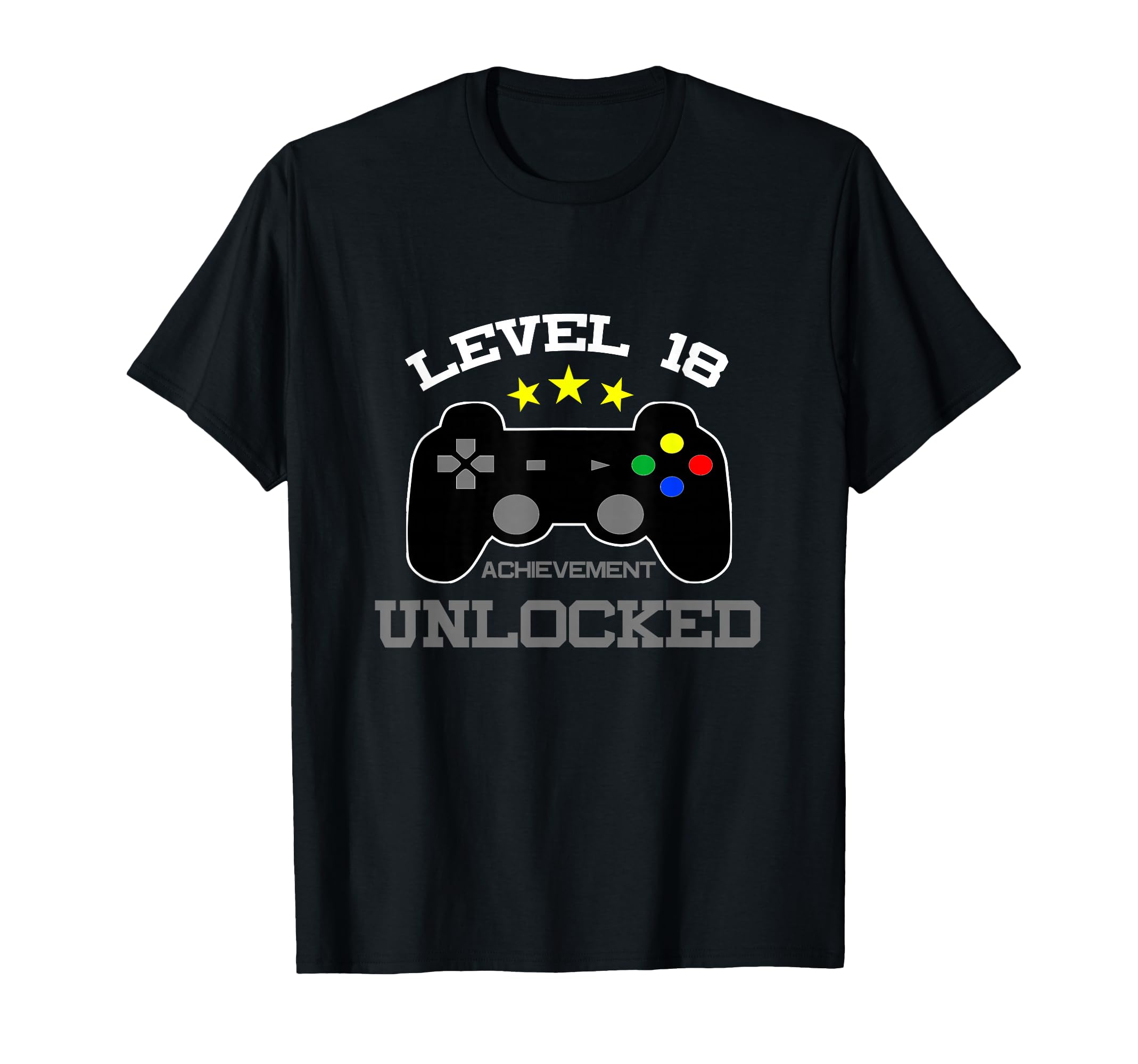 18th Birthday - Level 18 Achievement Unlocked Graphic T-Shirt