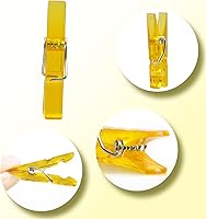 Vista 45 de BronaGrand 100pcs Mini Clear Plastic Utility Paper Clip, Clothespins Clip, Clothes Line Clips,Photo Clips