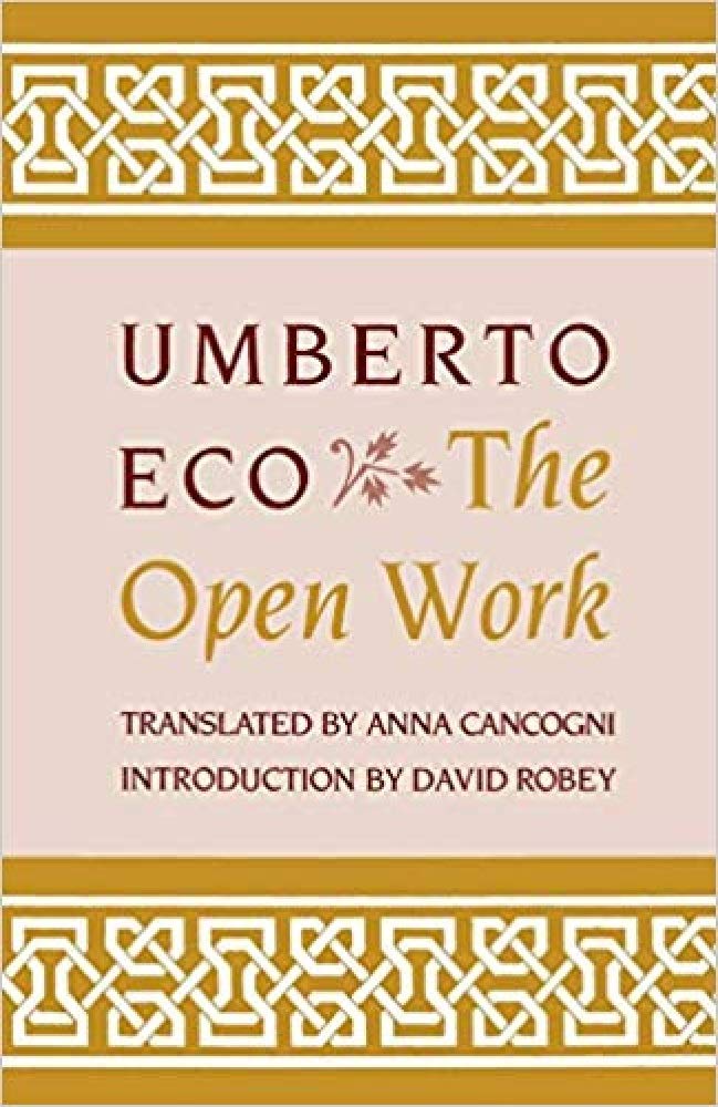The Open Work English Edition Livre de Umberto Eco Essai Critique