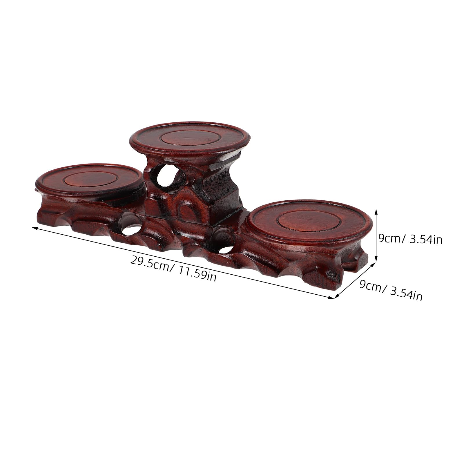 Mikikit Soportes de Madera Maciza Redondos para Exhibición, Base Estable para Pequeños Pedestales y Decoración de Hogar