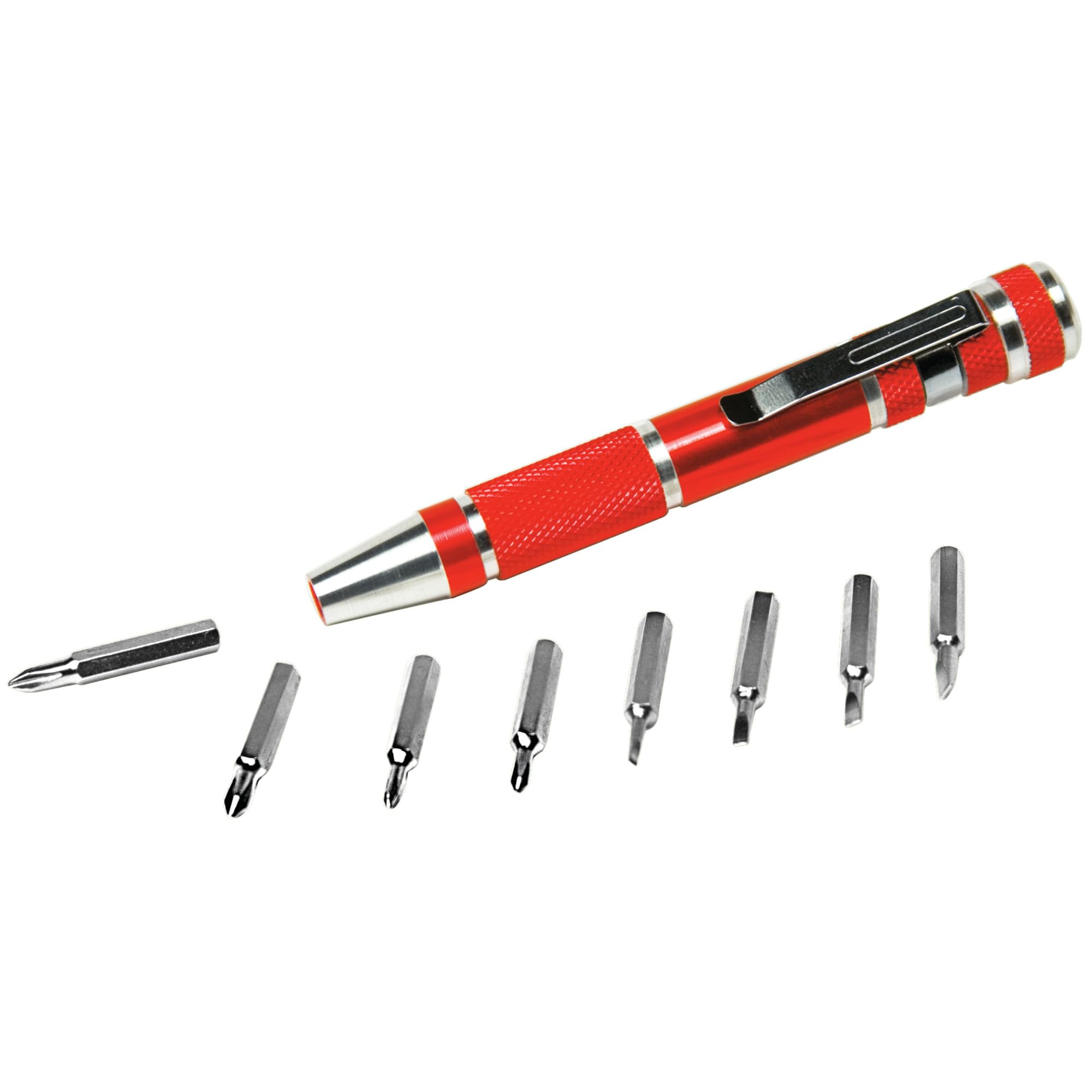 Performance Tool W9147 9-Piece Red Precision Screwdriver Set (Sold as 1 Screwdriver Set)