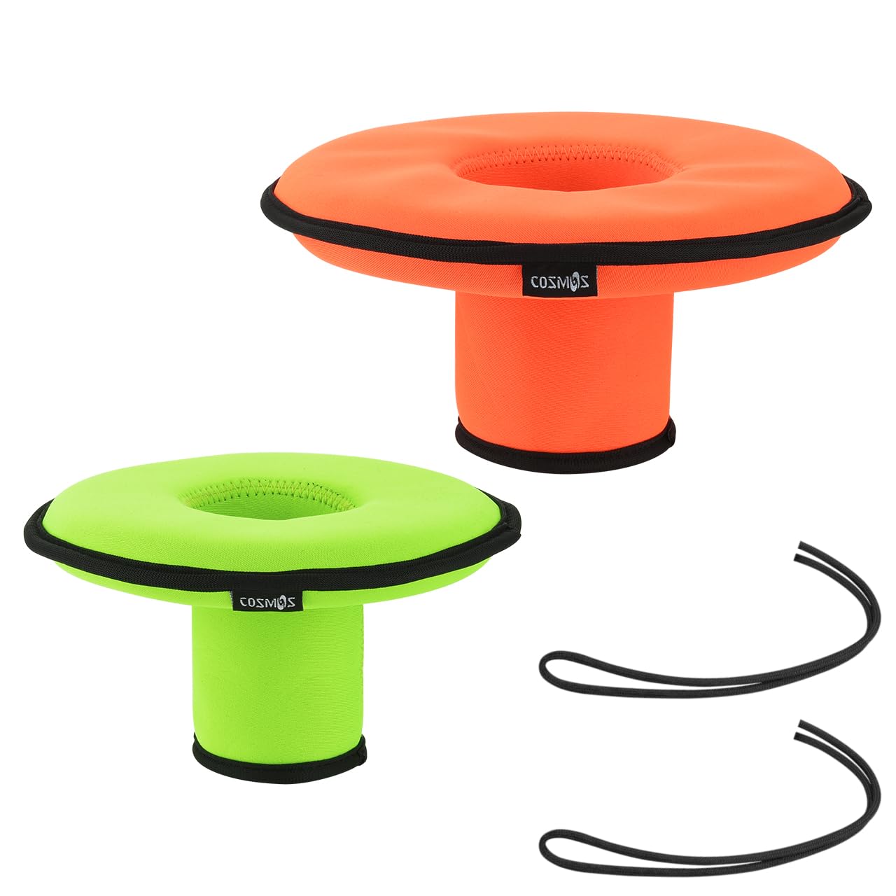 CM Neoprene Floating Drink Holder Floating Coaster Pool Drink Holder Beverage Float Cup Holder for Pool Party Hot Tub Outdoor Water Fun (1 Pc Medium + 1 Pc Small)