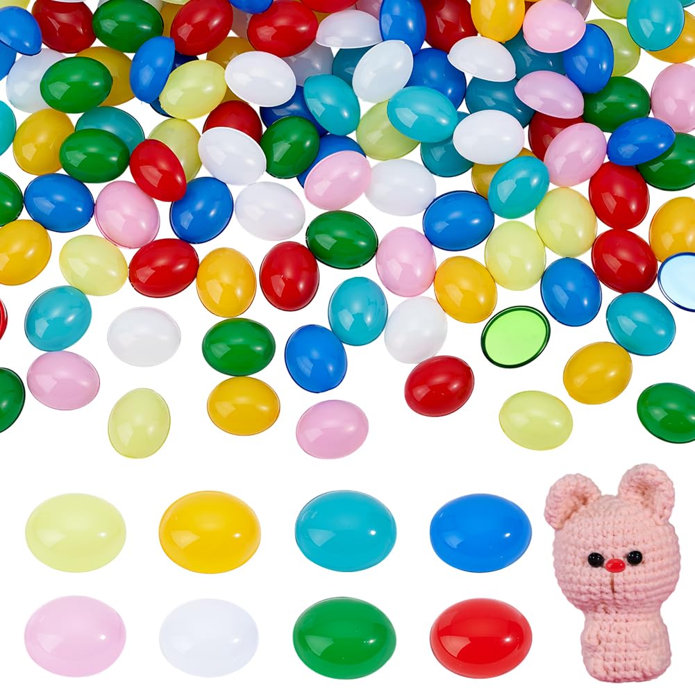 Nez plat en résine colorée 10x8mm pour personnaliser facilement vos marionnettes