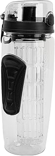 Water Infusion Bottle, ABS Fruit Infuser Water Bottle Large Capacity for Camping (Black)
