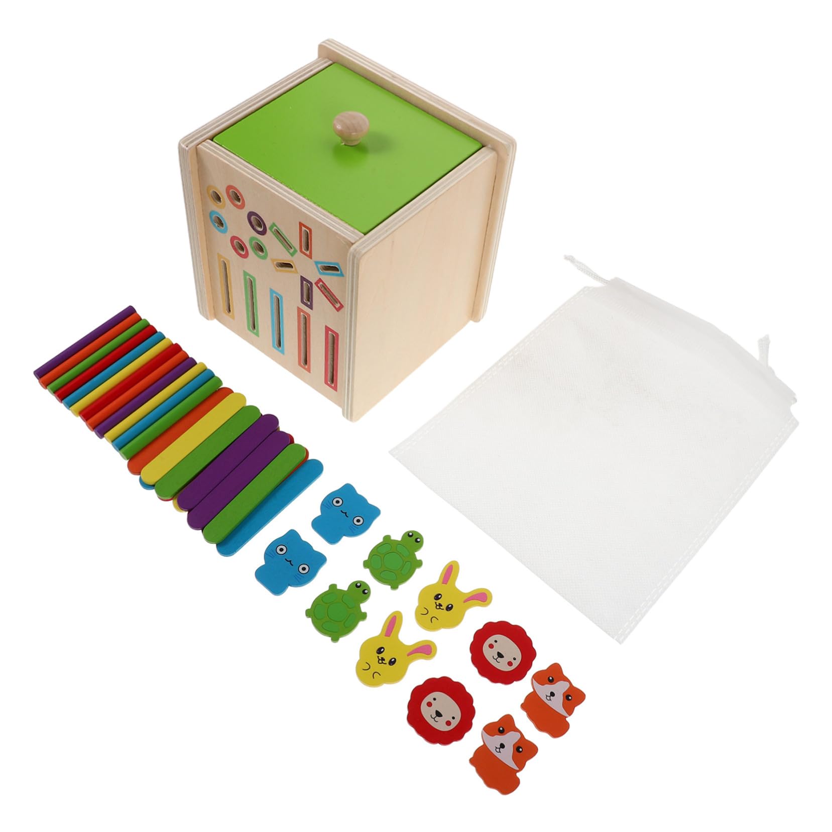 Beaupretty Juguetes Montessori de Madera para Años Educativo de Clasificación de Colores y Bloques Geométricos para Reconocimiento Visual y Desarrollo Cognitivo