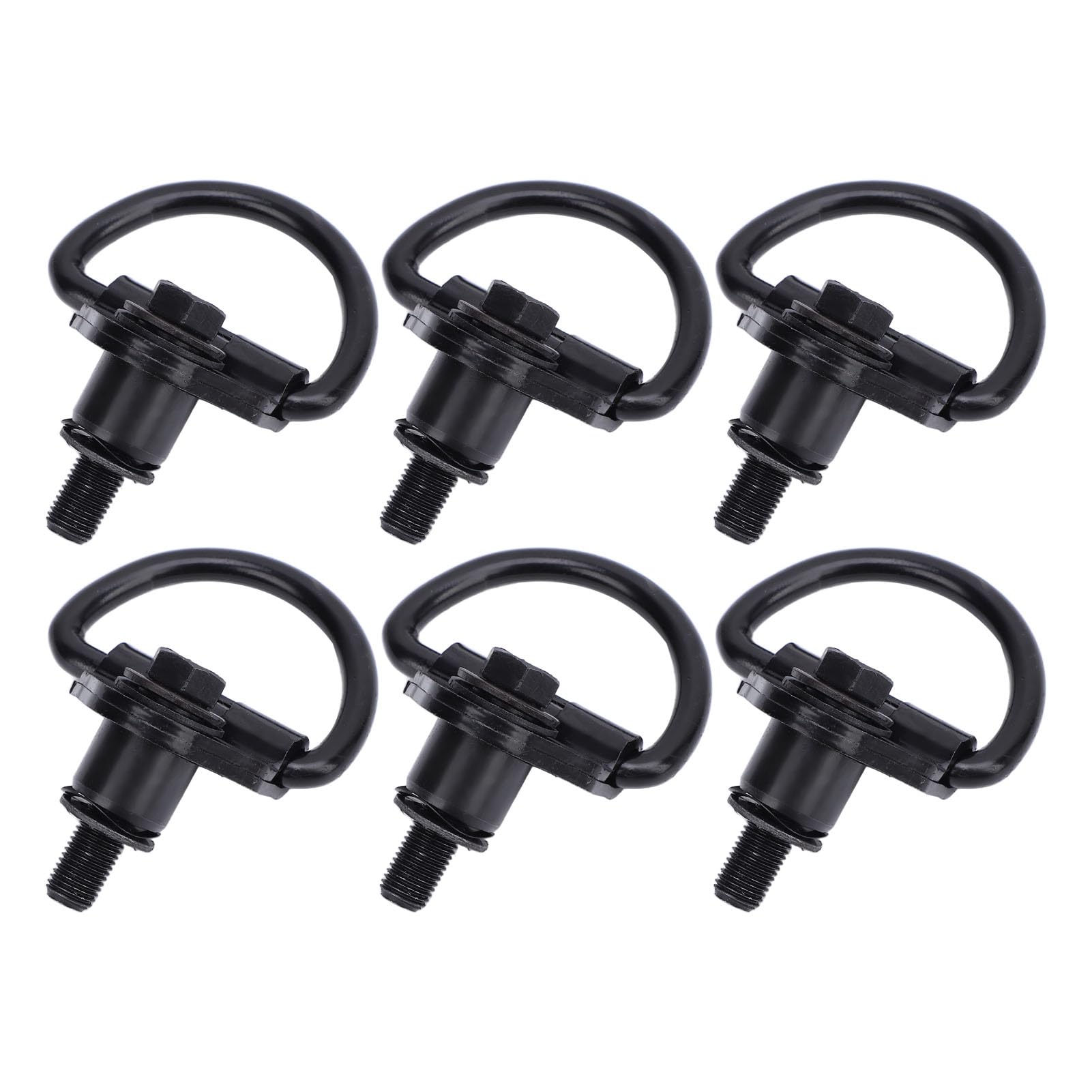 Bewinner 6 Ganchos de Anillo en D para 150 250 350 Cargo Van 2015-2024, Ganchos de Amarre de Acero Negro Inoxidables, Reemplazo Directo V550A74 AD