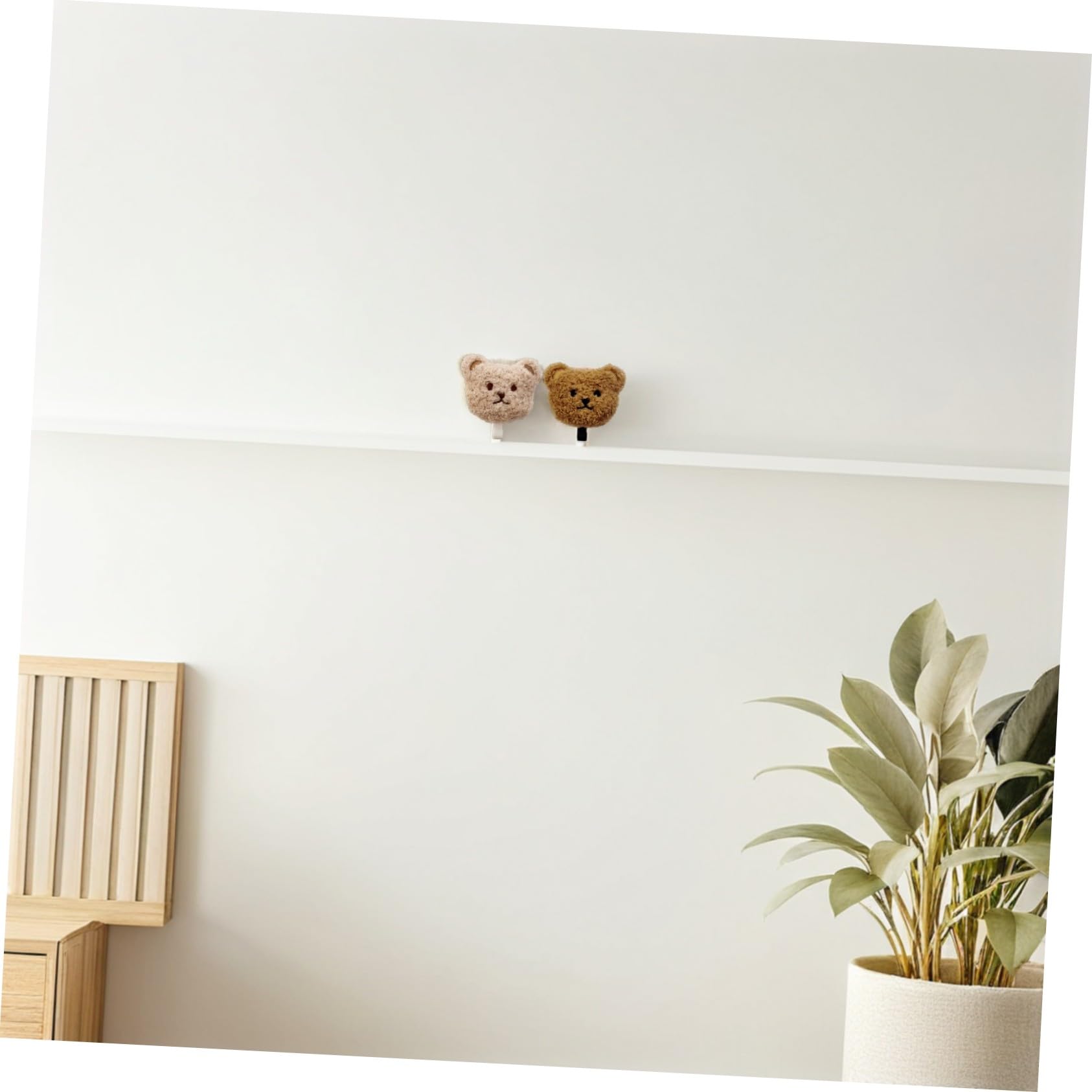 Didiseaon Ganci Adesivi per Chiavi e Asciugamani a Forma di Orso in Peluche, Facile da Usare, 2 Pezzi per Decorare Armadio e Viaggio Stile Adorabile e Pratico