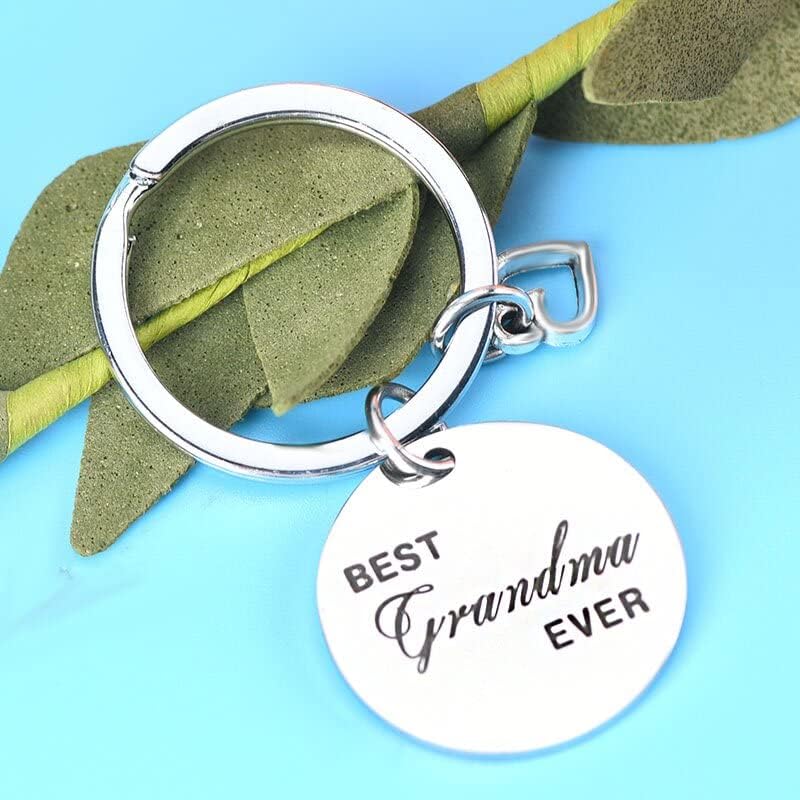 Xiyantiji Mothers Day Gifts for Grandma Grandmother Keychains for Women, Grandma Grandmother Birthday Christmas Gifts from Granddaughter Grandson - Best Grandma Ever keyring - Image 3