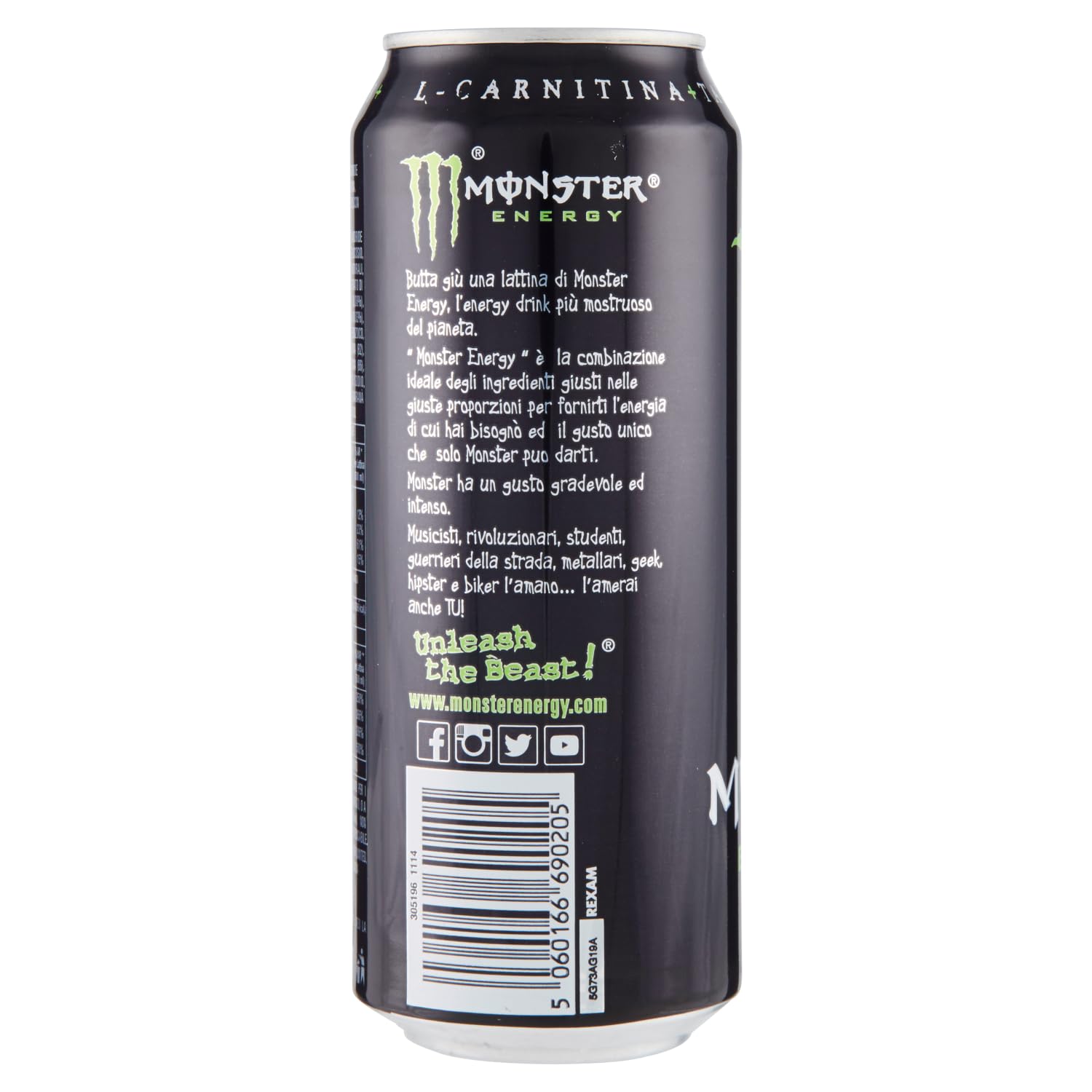 Italian Gourmet Energy bevanda energetica klassisch Dose 48 x 500ml | Con caffeina, lattine richiudibili, intensiver Geschmack und praktisch, Gesamtnettogewicht 24 L + Kostenlos Polpa 400g