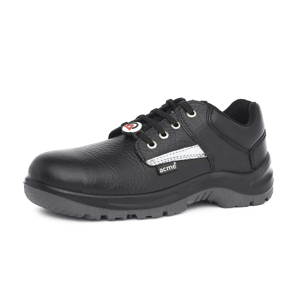 ACME Safety Shoe S.T. PU Double Density - Low Ankle - Plain Black Apollo Leather -Orion (9)-image-25