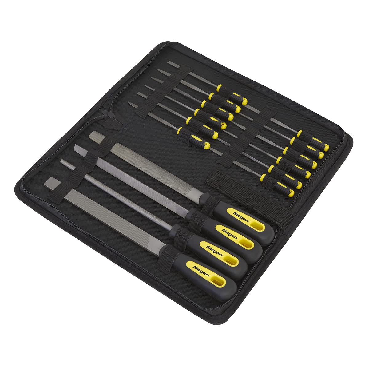 Siegen by Sealey S05781 Engineer’s & Needle File Set 16 Pc With Carry Case