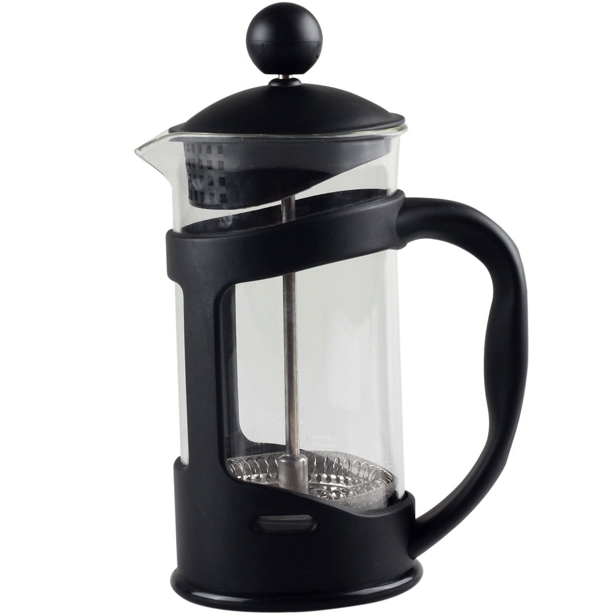 3 Cup/12 Oz/1 Mug French Press Coffee, Espresso & Tea Maker, Stainless Steel & Heat Resistant Borosilicate Glass Beaker