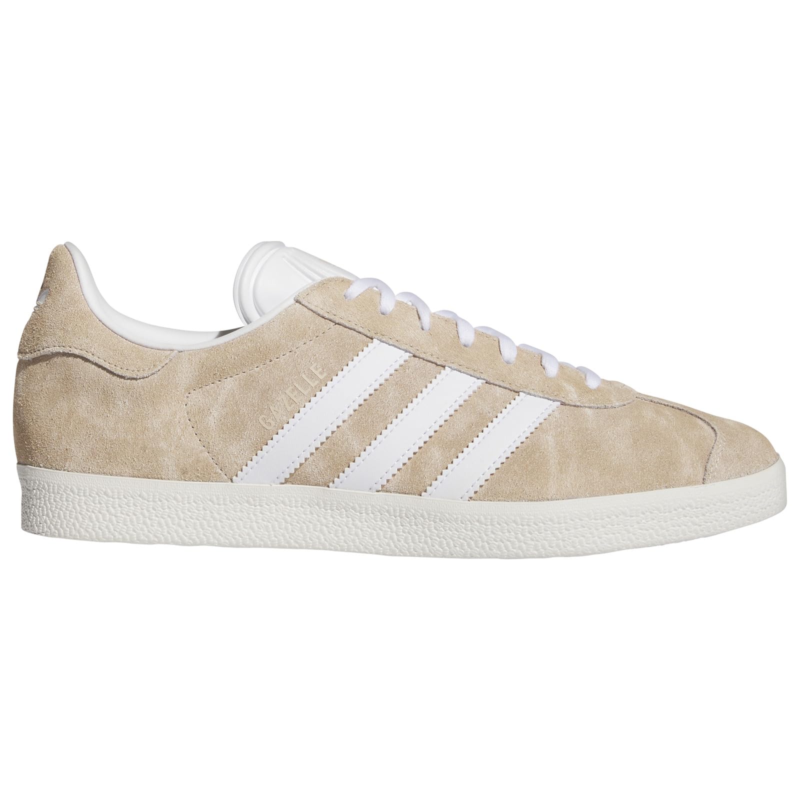 adidas Originals Men's Gazelle Sneaker, Magic Beige/Cloud White