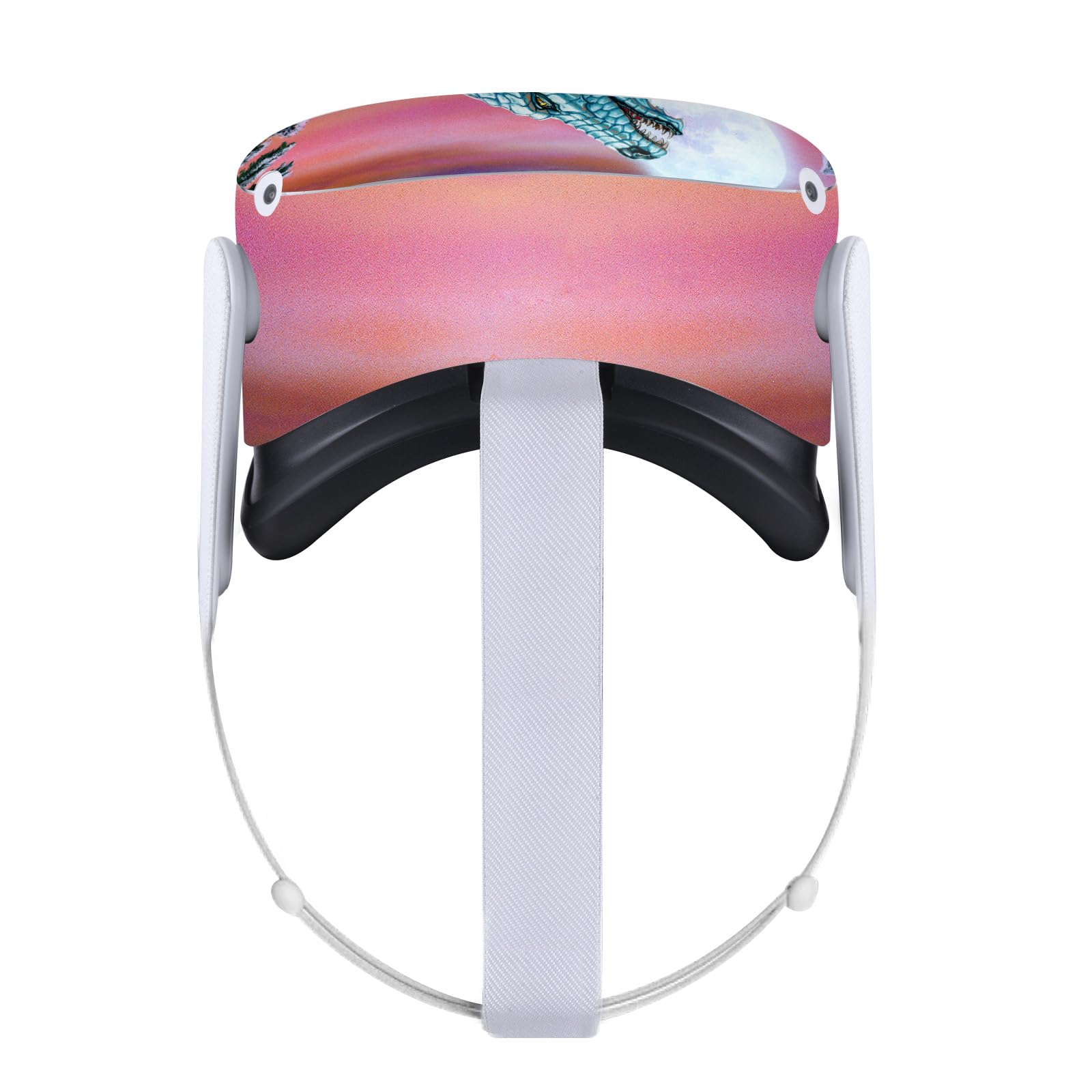 Head Case Designs Officially Licensed Ed Beard Jr Moon Song Wolf Moon Dragons Vinyl Sticker Skin Decal Cover Compatible with Meta Quest 2