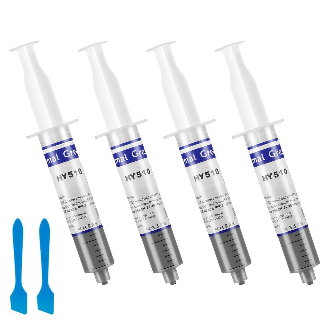 4 Pezzi HY-510 Wärmeleitpaste für Kühler, Pasta Termica Compound per Raffreddatori, Kühlkörperpaste Grafikkarte CPU Wärmeleitpaste CPU Wärmeleitpaste PC kühlpaste Leitpaste Thermal Paste