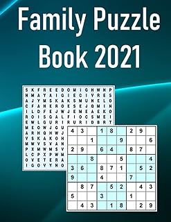 Family Puzzle Book 2021: A Variety of Puzzles for All Ages