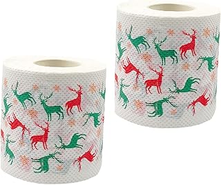 NOLITOY 8 Rolos De Papel Impresso Rolo De Papel Higiênico Padrão De Natal Papel Higiênico De Natal Feliz Natal Papéis Toliet Papel De Guardanapo De Natal Papel Higiênico De Natal Em Massa